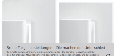 Info Flyer, neue Zarge 80/22 mm