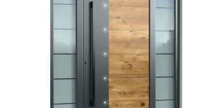 Pirnar-alu-eingangstuer-optimum-carbon-core-7200-eckig-nero-aussengriff-holz-dekor-eiche-astig