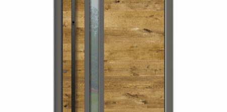 Pirnar-alu-eingangstuer-optimum-carbon-core-7320-holz-dekor-eiche-natur-eckig-nero-aussengriff-1