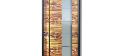 Pirnar-alu-eingangstuer-optimum-carbon-core-7480-holz-dekor-olive-eckig-nero-aussengriff