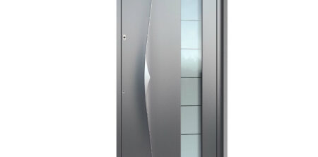 Pirnar-alu-eingangstuer-premium-6018-eleganter-aussengriff-9619-satinato-glas