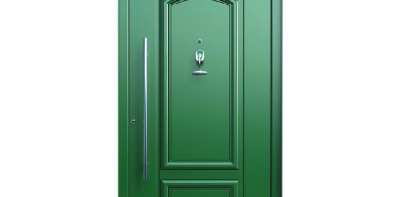 Pirnar-alu-eingangstuer-premium-classico-3200-gruen-tuerspion-tuerklopfer